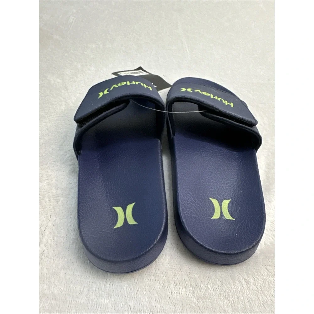Hurley Kids Navy‎ Blue Slide Sandals with Logo Size 5